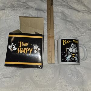 NOS Bee Happy Bee Mine Mug New In Open Box Vintage